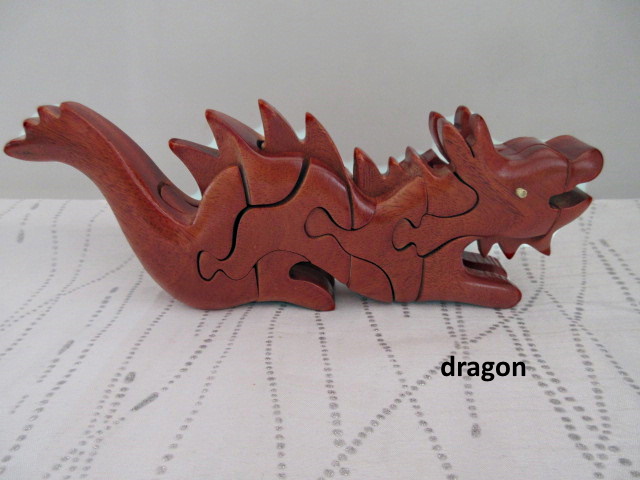 Puzzle en bois - dragon